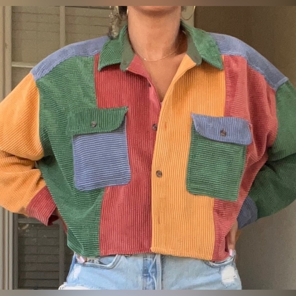 Urban Outfitters BDG Color block Corduroy Shirt. Brand New w/ Tags. Size Medium.